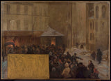 raoul-arus-1889-sketch-for-the-city-hall-of-paris-queues-at-the-door-of-a-municipal-slaughter-the-siege-of-paris-in-1870-art-print-fine-art-reproduction-wall-art