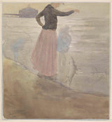 johan-antonie-de-jonge-1874-woman-with-two-children-and-a-dog-on-the-beach-art-print-fine-art-reproduction-wall-art-id-a1ujtyvii