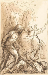 unknown-1600-man-with-sword-attacks-a-reclining-man-while-a-art-print-fine-art-reproduction-wall-art-id-a3bg79cvc