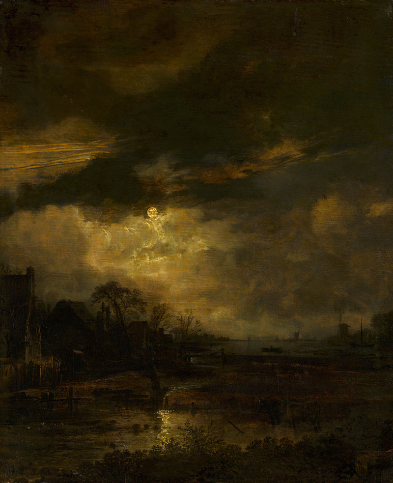 aert-van-der-neer-1650-landscape-at-sunset-art-print-fine-art-reproduction-wall-art-id-a5g5xtfi9