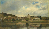 eugene-lavieille-the-village-of-la-celle-sous-moret-art-print-fine-art-reproduction-wall-art-id-a5tuiyl8z