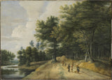 lucas-van-uden-landscape-with-a-road-through-a-wood-of-beeches-art-print-fine-art-reproduction-wall-art-id-a7520ady4