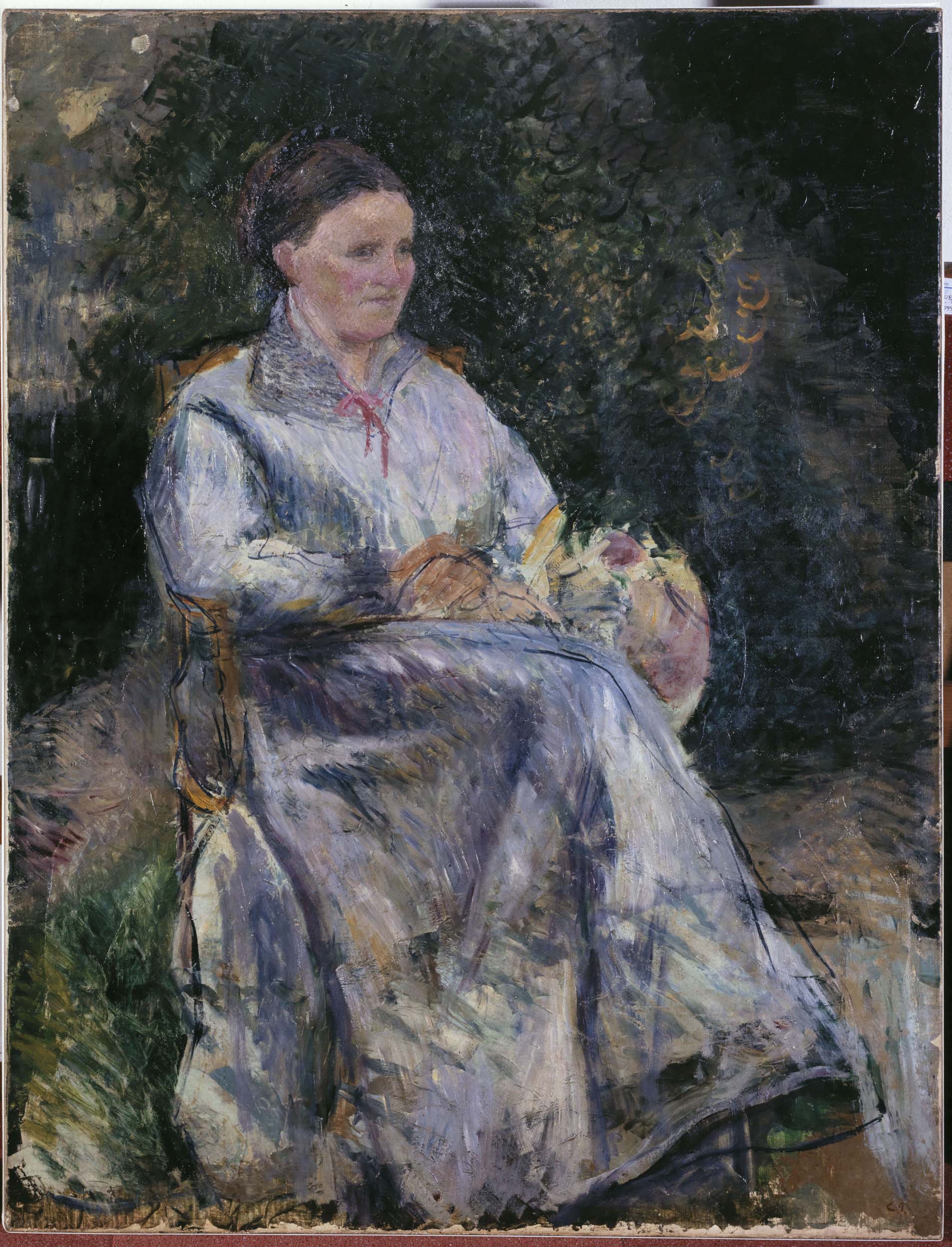 Camille Pissarro, 1874 - Julie Pissarro garden - fine art print