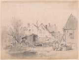 adrianus-eversen-1828-view-of-houses-on-the-outskirts-of-a-city-art-print-fine-art-reproduction-wall-art-id-a8llzfadt