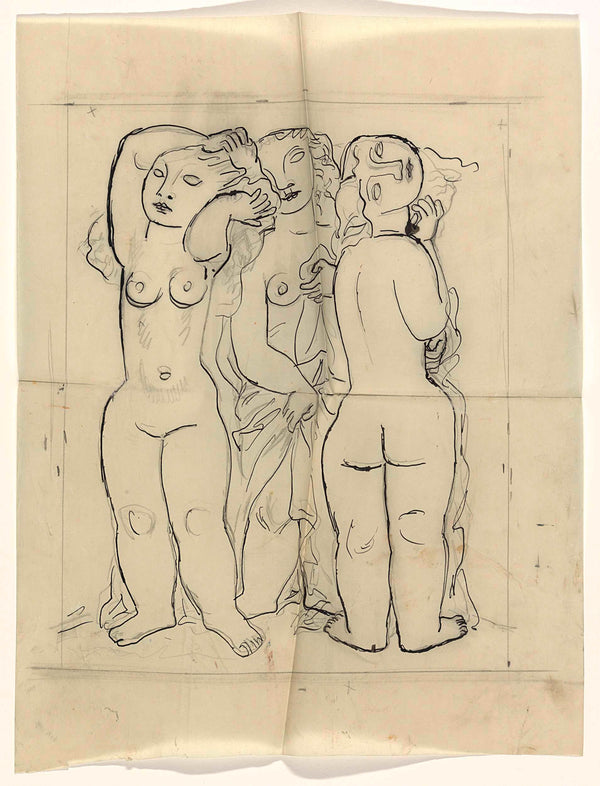 leo-gestel-1891-sketch-of-three-women-art-print-fine-art-reproduction-wall-art-id-a93ec3653