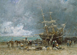 eugene-boudin-1875-return-of-the-terre-neuvier-art-print-fine-art-reproduction-wall-art-id-a98ruxa2h