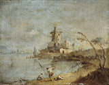 francesco-guardi-rustic-caprice-with-tower-waterfront-art-print-fine-art-reproduction-wall-art