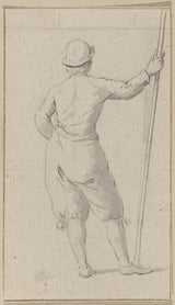 unknown-1700-standing-man-with-stick-on-rear-view-art-print-fine-art-reproduction-wall-art-id-abewgfzle