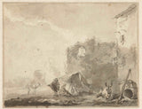 unknown-1600-italianate-landscape-with-ruins-two-people-art-print-fine-art-reproduction-wall-art-id-aca3odb9x