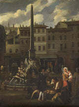 unknown-1650-market-scene-in-rome-piazza-navonna-art-print-fine-art-reproduction-wall-art-id-adjc7nzli