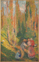 henri-martin-1905-sketch-for-the-wedding-room-of-the-town-hall-of-the-10th-in-summer-country-scene-art-print-fine-art-reproduction-wall-art