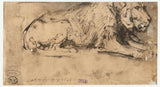 unknown-1658-reclining-lion-art-print-fine-art-reproduction-wall-art-id-aghleg430