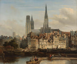 johannes-bosboom-1839-the-quay-street-in-rouen-art-print-fine-art-reproduction-wall-art-id-agxs375i6