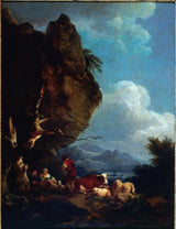 philippe-jacques-ii-de-loutherbourg-1780-landscape-animated-shepherds-art-print-fine-art-reproduction-wall-art