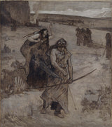 fernand-cormon-1897-hunting-sketch-for-the-amphitheater-of-paleontology-at-the-museum-of-natural-history-in-paris-art-print-fine-art-reproduction-wall-art