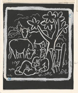 leo-gestel-1891-farmer-resting-under-a-tree-in-a-pasture-with-cows-art-print-fine-art-reproduction-wall-art-id-akpkuihpy