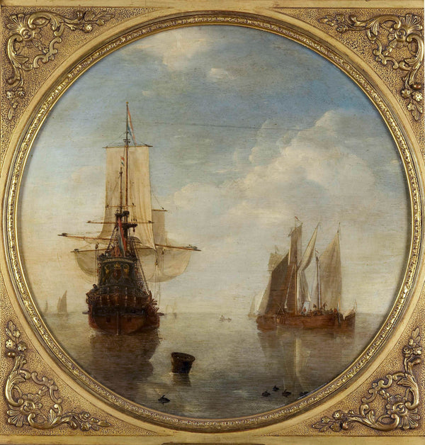 willem-van-de-velde-ii-1650-ships-at-anchor-art-print-fine-art-reproduction-wall-art-id-am3cvz25g