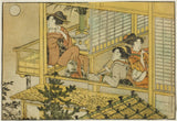 kitagawa-utamaro-1801-moon-viewing-party-from-the-illustrated-bookpicture-book-flowers-of-the-four-seasons-ehon-shiki-no-hana-vol-2-art-print-fine-art-reproduction-wall-art-id-aqmp6ijv5