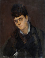 unknown-artist-1900-lady-with-zwicker-art-print-fine-art-reproduction-wall-art-id-aqondi10q