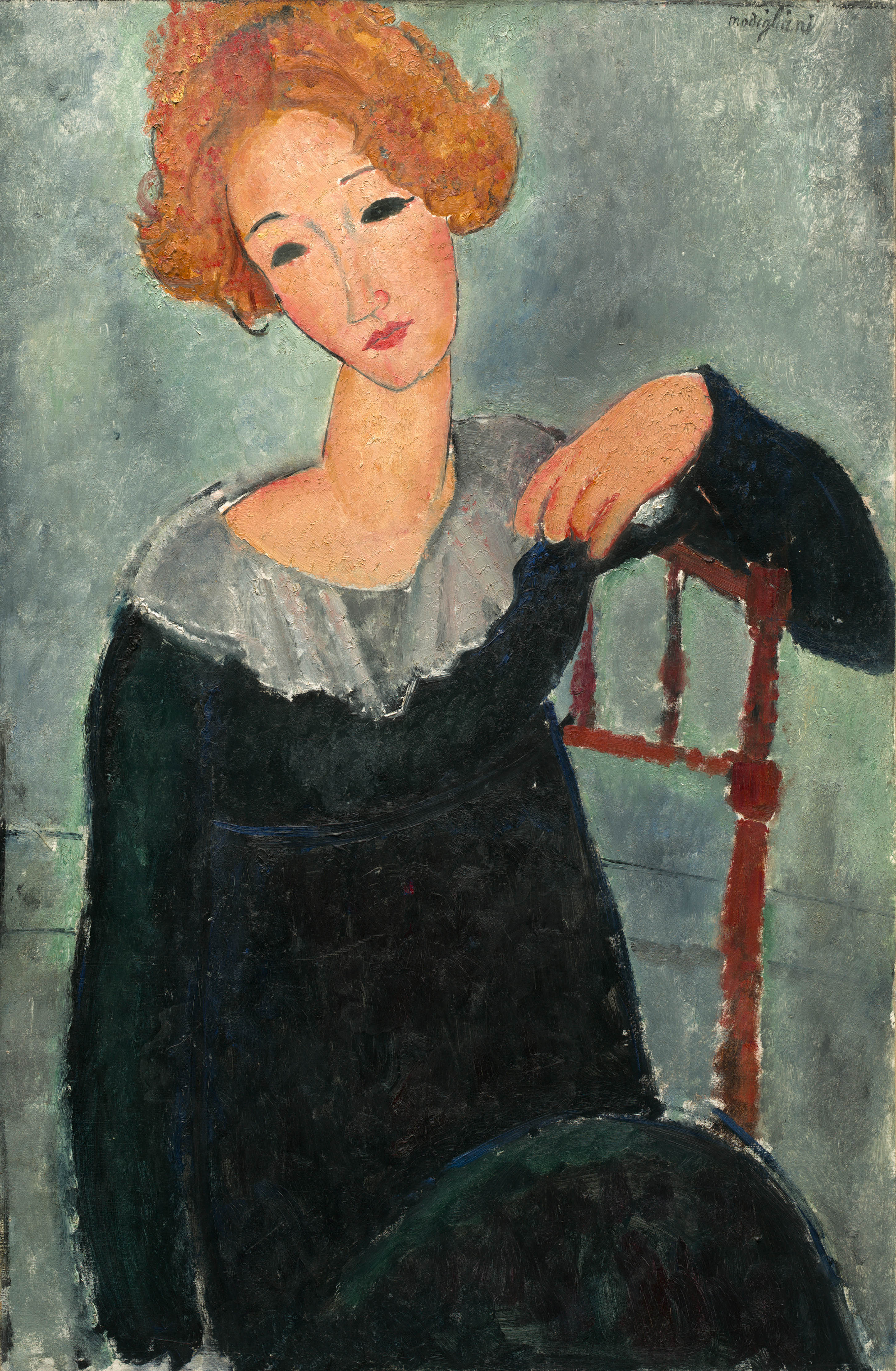Amedeo Modigliani, 1917 - Woman with Red Hair - fine art print