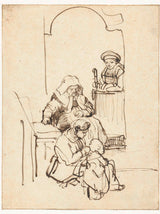 rembrandt-van-rijn-1643-three-women-and-a-child-at-a-door-art-print-fine-art-reproduction-wall-art-id-aqyrm0trb