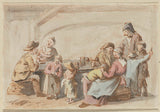 unknown-1700-company-at-table-art-print-fine-art-reproduction-wall-art-id-ar9g6b0u1