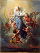 joseph-ferdinand-lancrenon-1827-sketch-for-the-saint-laurent-the-apotheosis-of-st-genevieve-art-print-fine-art-reproduction-wall-art