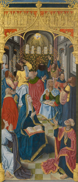 french-school-1500-panels-from-the-high-altar-of-the-charterhouse-of-saint-honore-thuison-les-abbeville-pentecost-art-print-fine-art-reproduction-wall-art-id-ats44771q