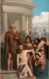 pierre-jules-jollivet-1843-sketch-for-the-former-church-saint-ambroise-saint-peter-healing-a-lame-in-the-temple-gate-art-print-fine-art-reproduction-wall-art