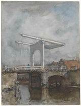 jacob-maris-1875-the-drawbridge-art-print-fine-art-reproduction-wall-art-id-auojuictw