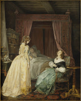 niclas-lafrensen-1794-queen-kristina-of-sweden-visiting-professor-saumaise-art-print-fine-art-reproduction-wall-art-id-aveg8ax85