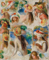 pierre-auguste-renoir-study-of-heads-study-of-heads-art-print-fine-art-reproduction-wall-art-id-avuncdop9