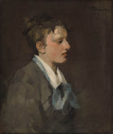 wilhelm-trubner-1874-brusslerin-with-blue-tie-art-print-fine-art-reproduction-wall-art-id-az6s9nbfa