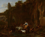 nicolaes-pietersz-berchem-1661-shepherds-beside-roman-ruins-art-print-fine-art-reproduction-wall-art-id-azwm8psil