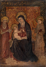 neznámy-1400-virgin-and-child-s-svätí-Jerome-and-Francis-of-Assisi-art-print-fine-art-reprodukčnej-wall-art-id-a0053lzvd