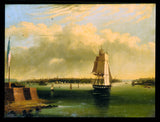 埃德蒙-C-科茨-1850-紐約灣和港口-來自貝德洛斯島-藝術印刷品-美術複製品-牆藝術-id-a00bk4dkm
