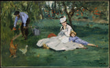 edouard-manet-1874-the-monet-family-in-viņu-dārzs-at-argenteuil-art-print-fine-art-reproducēšana-wall-art-id-a01fi7akk