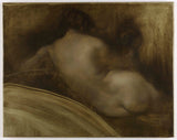 eugene-carriere-1889-skica-za-dnevnu sobu-gradske-nauke-pariške-gole-žene-iz-iza-figure-spandrel-umjetnički-otisak-likovne-umjetničke-reprodukcije- zidna umjetnost