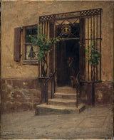 费尔南德·梅洛德-1902-旅馆在标志-圣艾蒂安街-德拉-蒙塔涅-圣吉纳维芙-艺术-印刷-美术-复制品-墙壁艺术