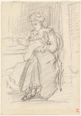 jozef-israels-1834-werkende-hand-vrouw-kunstprint-fine-art-reproductie-muurkunst-id-a02azf3u6