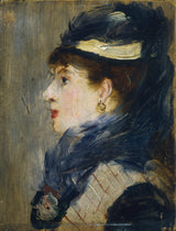 Edouard-Manet-1879-retrato-de-uma-senhora-arte-impressão-reprodução-de-arte-parede-id-a03hm1j17