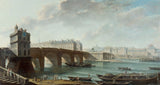 nicolas-jean-baptiste-raguenet-1771-de-pomp-van-de-Samaritaanse-vrouw-de-pont-neuf-en-het-ile-de-la-cite-de-quai-conti-gezien-van- the-louvre-dock-art-print-fine-art-reproductie-muurkunst