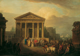 Vinzenz-fischer-1791-ofiara-przed-rzymską-świątynią-sztuka-druk-reprodukcja-dzieł sztuki-ścienna-id-a04naufk8