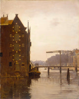 Willem-witsen-1885-ụlọ nkwakọba ihe-na-an-amsterdam-canal-uilenburg-art-ebipụta-fine-art-mmeputa-wall-art-id-a058gyfby
