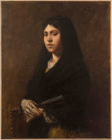 alexandre-jean-joseph-falguiere-1873-naine-fänniga-kunstitrükk-peen-kunsti-reproduktsioon-seinakunst