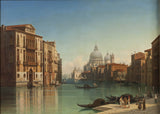 古斯塔夫·威廉·棕榈-1860-威尼斯大运河景观艺术印刷品美术复制品墙艺术 ID-a06kjykfx