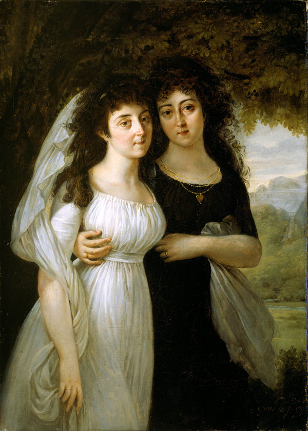 baron-antoine-jean-gros-1796-portrait-of-the-maistre-sisters-art-print-fine-art-reproduction-wall-art-id-a0727obmq