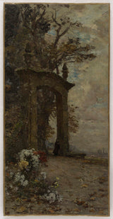 armand-charnay-1892-eskiis-pariisi-raekoja-festivalide-trepikoja-vana-passy-kunsti-trüki-peen-nurga- kunst-reproduktsioon-seinakunst