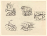 leo-gestel-1891-a-banknotda-su nişanı-üçün-dizaynlar-beş-art-print-incə-art-reproduksiya-divar-art-id-a09q7bh6r