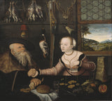 lucas-cranach-the-starszy-1532-zle-dopasowana-para-artystyka-druk-reprodukcja-sztuki-sztuki-sciennej-id-a0a635j8s